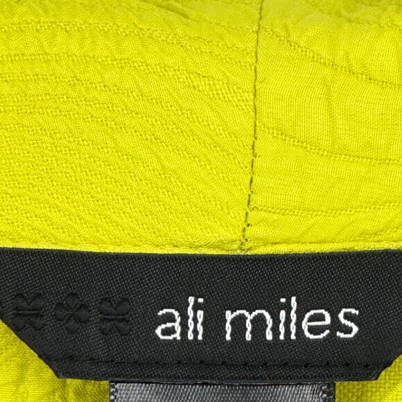 Ali Miles Textured Stand Collar Single Button Top Jacket Plus Sz 2X Artsy Citron - Picture 7 of 9